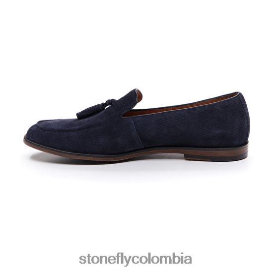 zapatos Stonefly steve 2 terciopelo lavado azul oscuro DDL64X311 hombres