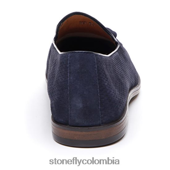 zapatos Stonefly steve 2 terciopelo lavado azul oscuro DDL64X311 hombres