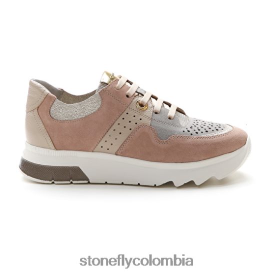 zapatos Stonefly spock 24 terciopelo rosa gris DDL64X62 hombres