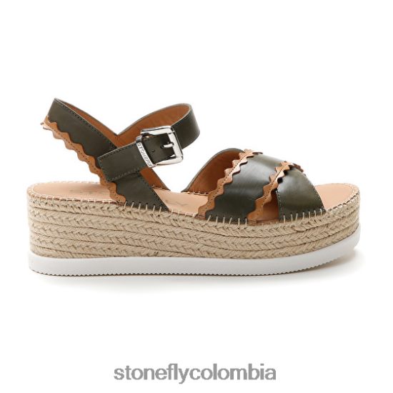 sandalias Stonefly alexia 2 pantorrilla lth marrón/verde DDL64X204 mujer