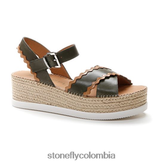 sandalias Stonefly alexia 2 pantorrilla lth marrón/verde DDL64X204 mujer
