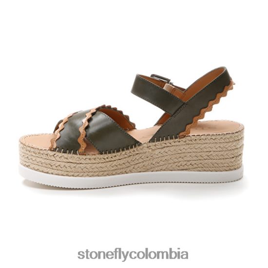 sandalias Stonefly alexia 2 pantorrilla lth marrón/verde DDL64X204 mujer