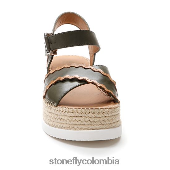 sandalias Stonefly alexia 2 pantorrilla lth marrón/verde DDL64X204 mujer