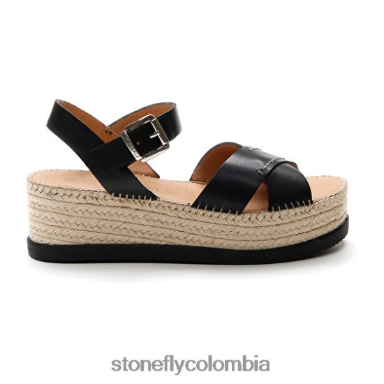 sandalias Stonefly alexia 3 pantorrilla lth negro DDL64X206 mujer