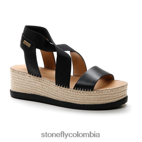 sandalias Stonefly alexia 5 calf lth/elástico negro DDL64X182 mujer