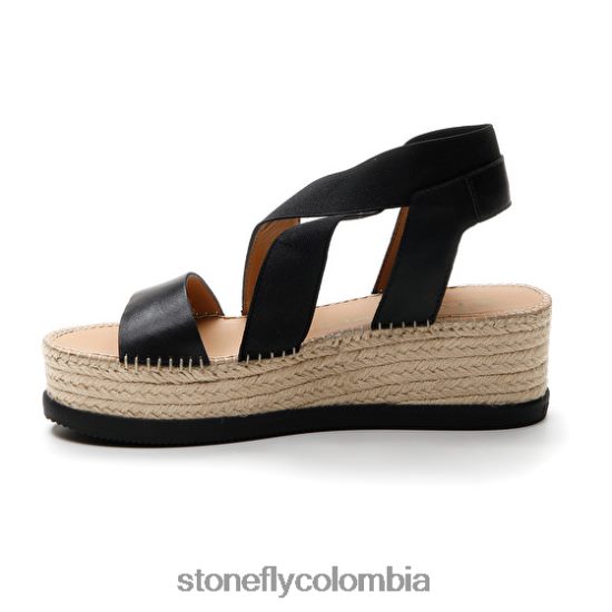 sandalias Stonefly alexia 5 calf lth/elástico negro DDL64X182 mujer