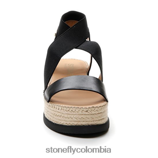 sandalias Stonefly alexia 5 calf lth/elástico negro DDL64X182 mujer
