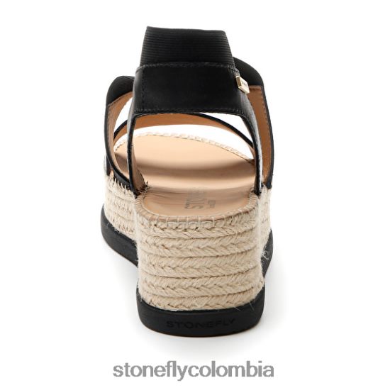sandalias Stonefly alexia 5 calf lth/elástico negro DDL64X182 mujer