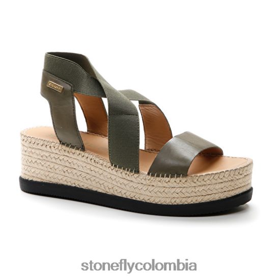 sandalias Stonefly alexia 5 calf lth/elástico verde DDL64X186 mujer