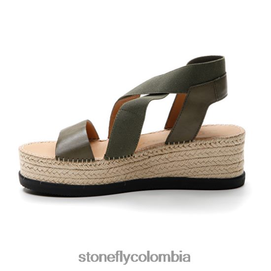 sandalias Stonefly alexia 5 calf lth/elástico verde DDL64X186 mujer