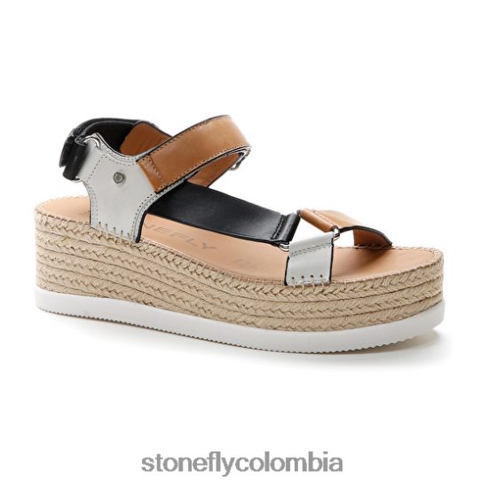 sandalias Stonefly alexia 6 pantorrilla lth marrón/blanco/negro DDL64X199 mujer