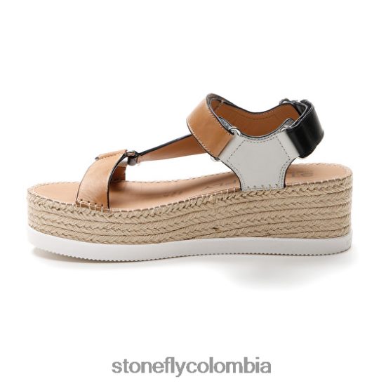 sandalias Stonefly alexia 6 pantorrilla lth marrón/blanco/negro DDL64X199 mujer