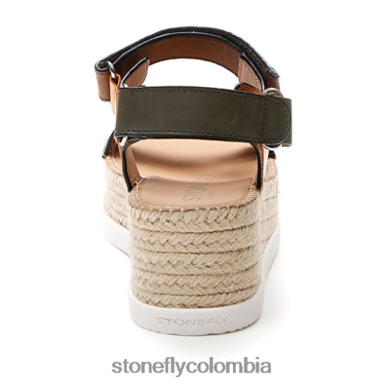 sandalias Stonefly alexia 6 pantorrilla lth marrón/verde/naranja DDL64X200 mujer