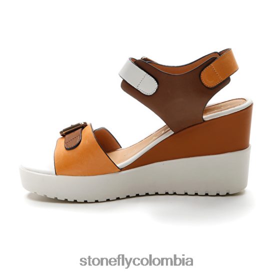 sandalias Stonefly ely 17 becerro lth marrón/blanco/naranja DDL64X177 mujer
