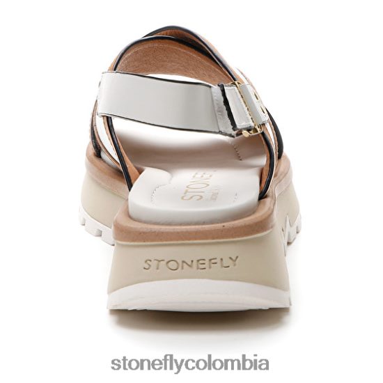 sandalias Stonefly estrella 4 becerro lth Cafe Blanco DDL64X189 mujer
