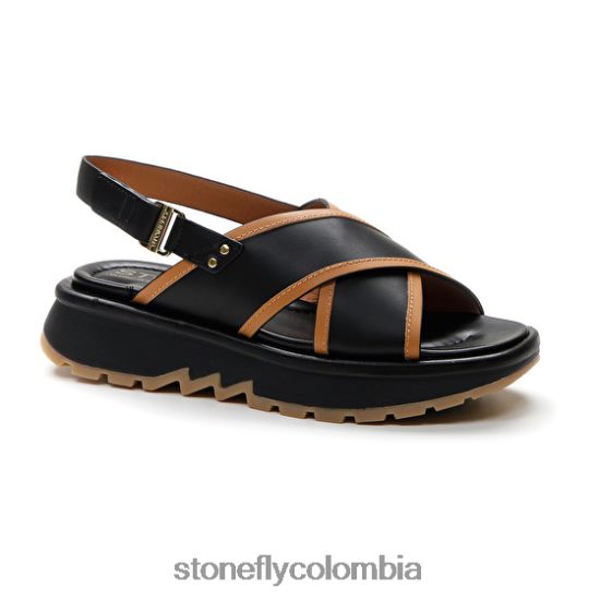 sandalias Stonefly estrella 4 becerro lth marrón oscuro DDL64X187 mujer
