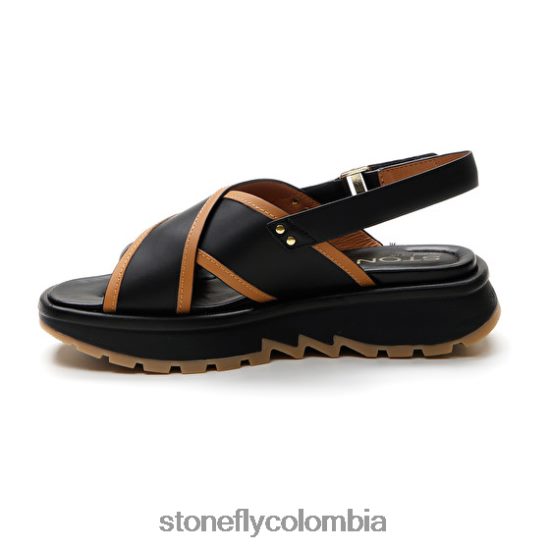 sandalias Stonefly estrella 4 becerro lth marrón oscuro DDL64X187 mujer
