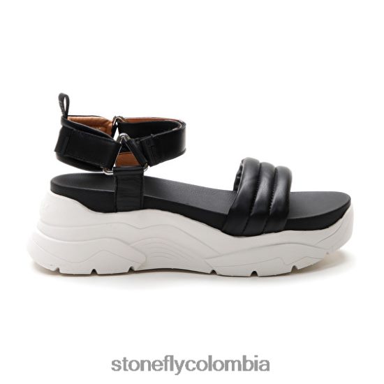 sandalias Stonefly fantasía 1 napa lth/textil negro DDL64X194 mujer