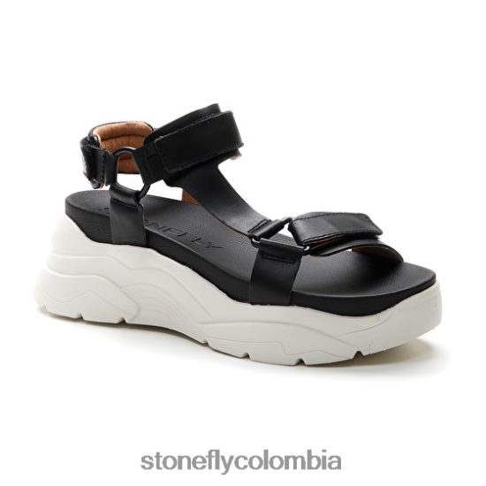 sandalias Stonefly fantasía 3 becerro lth negro DDL64X180 mujer