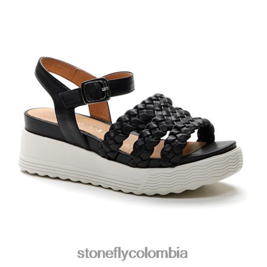 sandalias Stonefly parky 16 gofrado p.l/napa lth negro DDL64X211 mujer
