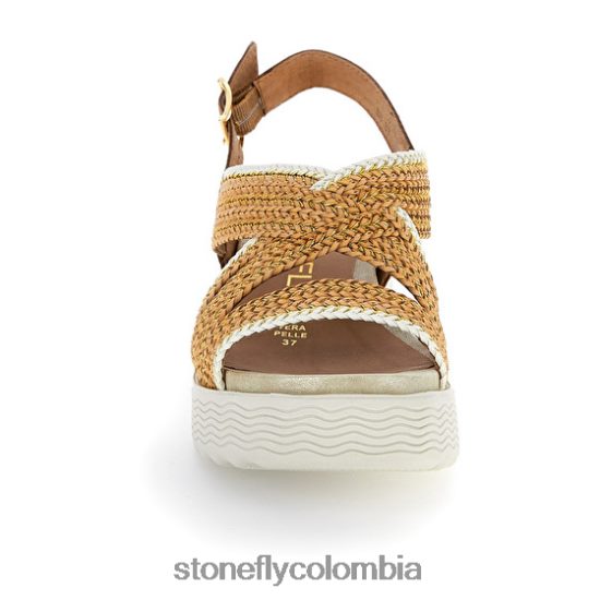 sandalias Stonefly parky 17 gofrado p./calf lth marrón DDL64X184 mujer
