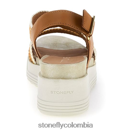 sandalias Stonefly parky 17 gofrado p./calf lth marrón DDL64X184 mujer