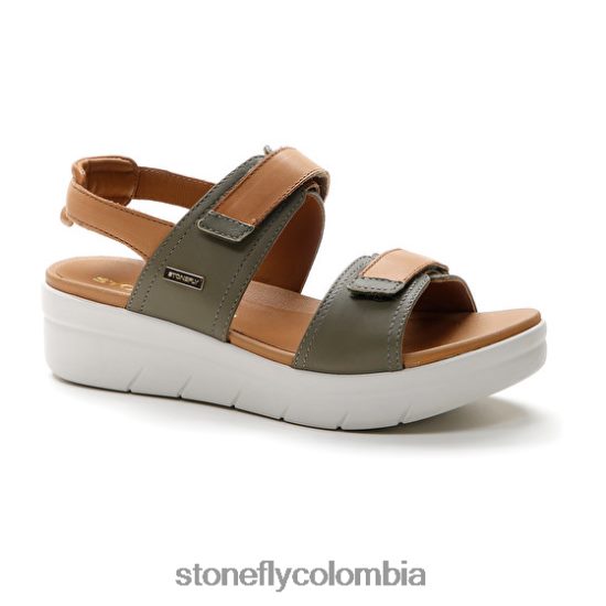sandalias Stonefly aqua iii 20 napa lth marrón/verde DDL64X143 mujer