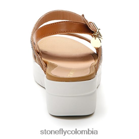 sandalias Stonefly aqua iii 22 napa lth/textil marrón/crema DDL64X146 mujer