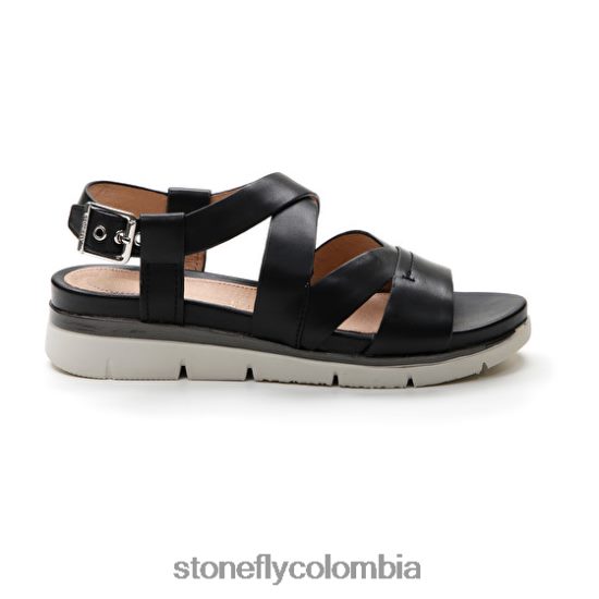 sandalias Stonefly elody 18 pantorrilla lth negro DDL64X123 mujer