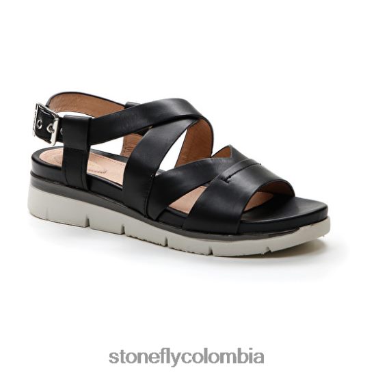 sandalias Stonefly elody 18 pantorrilla lth negro DDL64X123 mujer