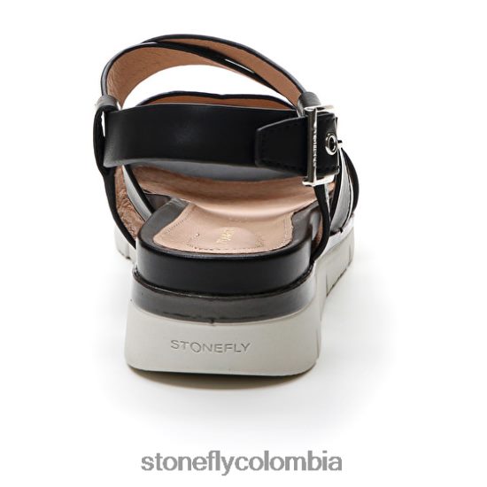 sandalias Stonefly elody 18 pantorrilla lth negro DDL64X123 mujer