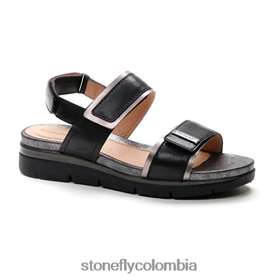 sandalias Stonefly elody 20 napa lth/s.laminado negro DDL64X124 mujer