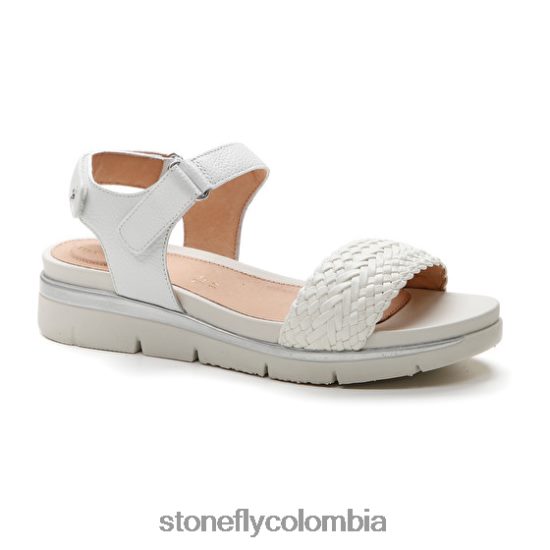 sandalias Stonefly elody 21 gofrado/nappa lth blanco DDL64X130 mujer