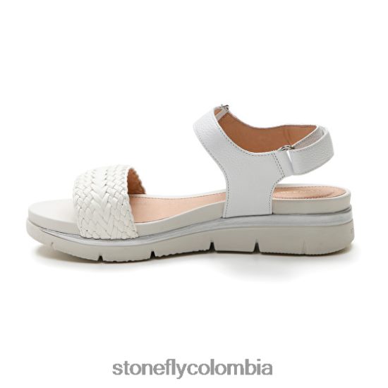sandalias Stonefly elody 21 gofrado/nappa lth blanco DDL64X130 mujer