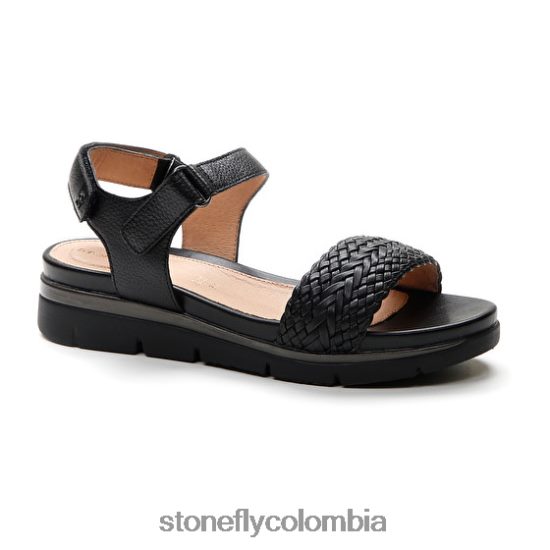 sandalias Stonefly elody 21 gofrado/nappa lth negro DDL64X125 mujer