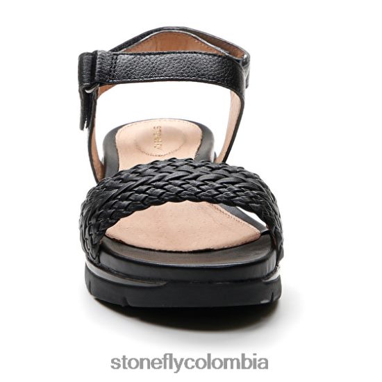 sandalias Stonefly elody 21 gofrado/nappa lth negro DDL64X125 mujer