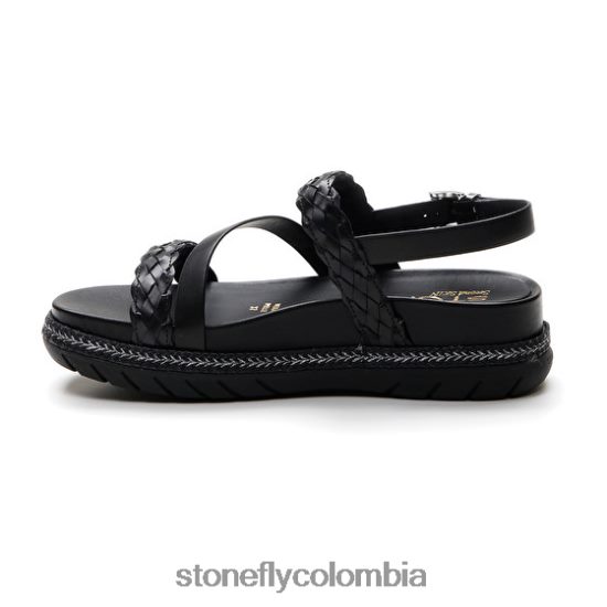 sandalias Stonefly kerrie 2 relieve s./calf lth negro DDL64X172 mujer
