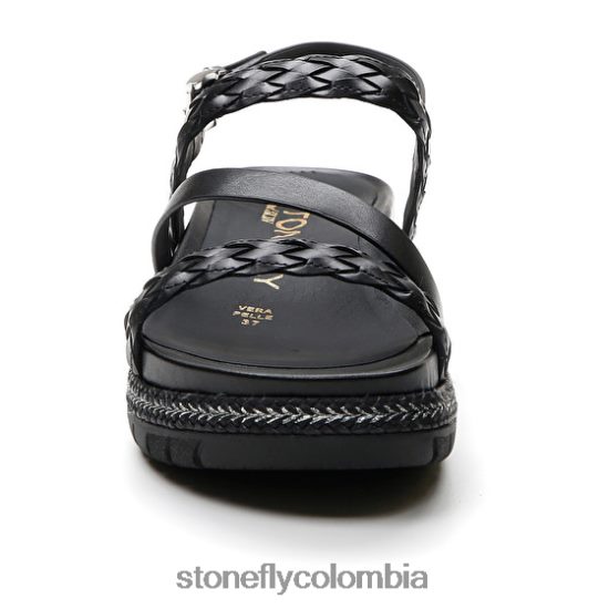 sandalias Stonefly kerrie 2 relieve s./calf lth negro DDL64X172 mujer
