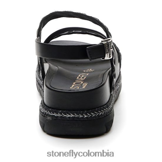 sandalias Stonefly kerrie 2 relieve s./calf lth negro DDL64X172 mujer