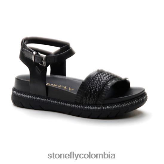 sandalias Stonefly kerrie 3 calf lth/relieve s. negro DDL64X173 mujer