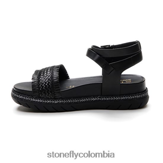 sandalias Stonefly kerrie 3 calf lth/relieve s. negro DDL64X173 mujer