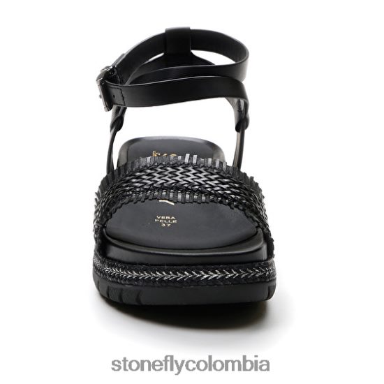sandalias Stonefly kerrie 3 calf lth/relieve s. negro DDL64X173 mujer