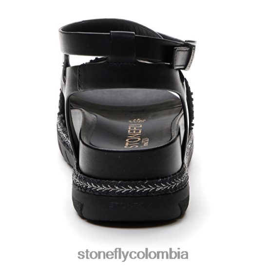 sandalias Stonefly kerrie 3 calf lth/relieve s. negro DDL64X173 mujer