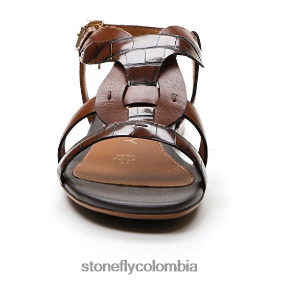 sandalias Stonefly margarita 6 becerro lth/s.cocco gofrado cigarro marrón DDL64X134 mujer