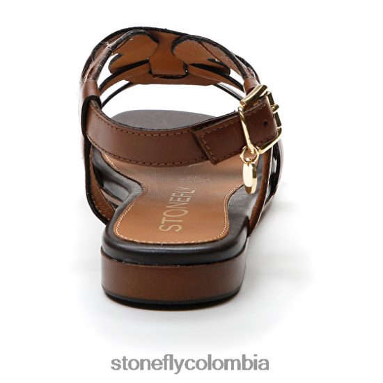 sandalias Stonefly margarita 6 becerro lth/s.cocco gofrado cigarro marrón DDL64X134 mujer