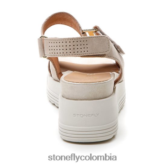 sandalias Stonefly parky 15 de terciopelo cabra marrón DDL64X162 mujer
