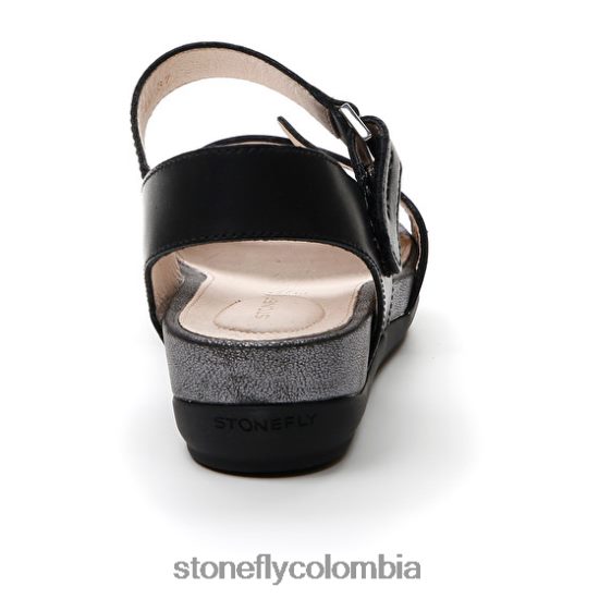 sandalias Stonefly víspera 27 becerro lth negro DDL64X157 mujer