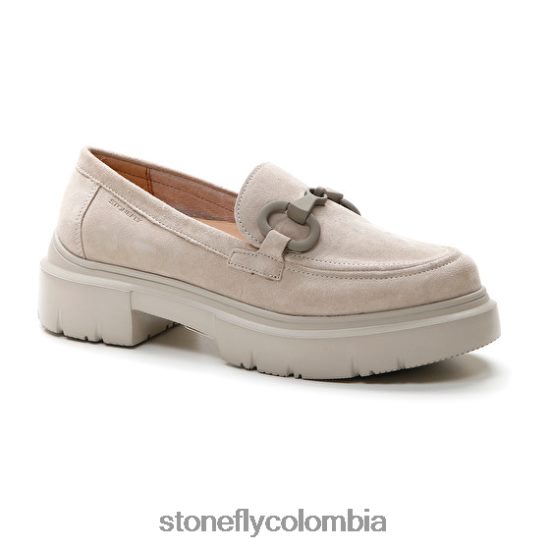 zapatos Stonefly phoebe 16 de terciopelo cabra marrón DDL64X4 mujer