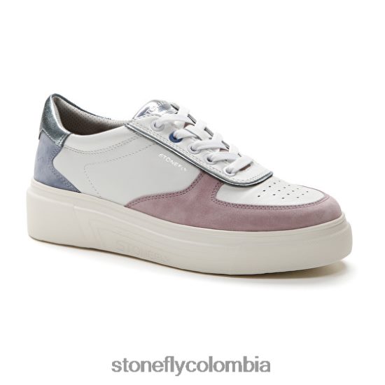 zapatos Stonefly allegra 11 terciopelo/napa lth azul/morado/blanco DDL64X45 mujer