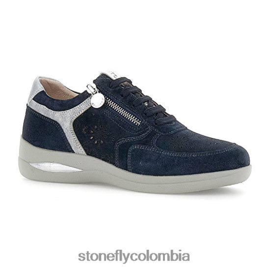 zapatos Stonefly aurora 20 terciopelo azul oscuro DDL64X95 mujer